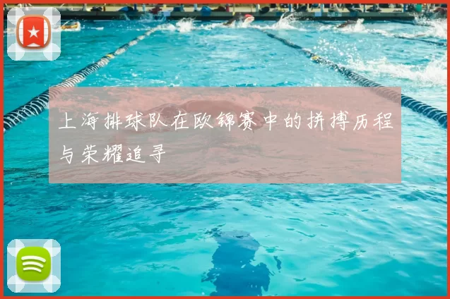 上海排球队在欧锦赛中的拼搏历程与荣耀追寻